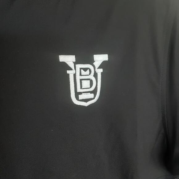 BYU TRUWEAR Crown Lifestyle Men’s Performance Henley Polo Shirt Black Size S NWT - Picture 2 of 8